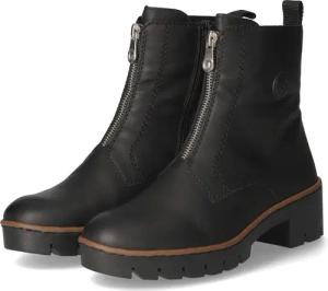 Rieker Stiefeletten für Damen - Gr. 39 - schwarz - Kunstleder