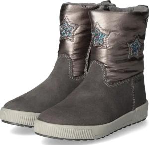 Richter Winterstiefeletten für Mädchen im SALE - Gr. 26 - grau - Leder & Textil