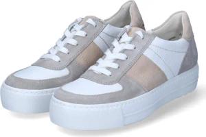 Paul Green Low Sneaker für Damen - Gr. 4 - weiß - Leder & Textil