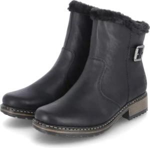 Rieker Winterstiefeletten für Damen - Gr. 41 - schwarz - Kunstleder