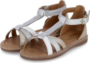 bisgaard Sandalen ADELE für Mädchen - Gr. 28 - silber - Glattleder