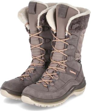 LOWA Snowboots ALBA III für Damen - Gr. 41 1/2 - taupe - Leder & Textil