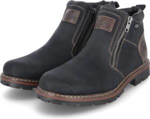 Rieker Winterboots für Herren - Gr. 41 - schwarz - Kunstleder