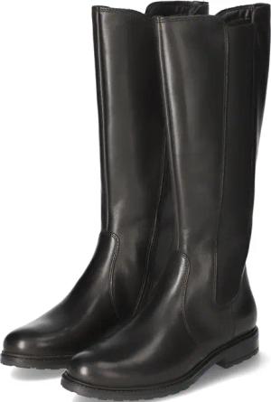 Tamaris Stiefel für Damen - Gr. 40 - schwarz - Leder & Textil