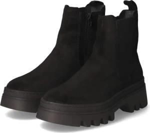 Apple of Eden Chelsea Boots DEMI 1 für Damen - Gr. 37 - schwarz - Leder,Rauleder