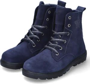Ricosta Schnürstiefeletten ALINA für Mädchen im SALE - Gr. 28 - blau - Rauleder