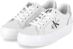 Calvin Klein Jeans Low Sneaker für Damen - Gr. 42 - weiß - Glattleder
