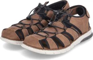 Rieker Sandalen für Herren im SALE - Gr. 42 - braun - Textil & Synthetik