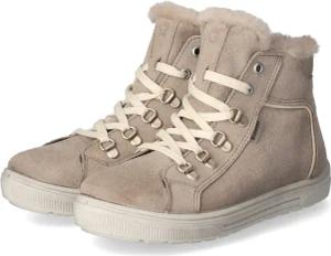 Ricosta Schnürstiefeletten MAREN für Mädchen - Gr. 33 - taupe - Rauleder