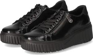 Rieker Low Sneaker für Damen - Gr. 40 - schwarz - Leder,Glattleder