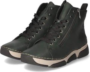 Rieker Schnürstiefeletten für Damen - Gr. 42 - grün - Synthetik