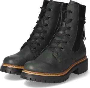 Rieker Schnürstiefeletten für Damen - Gr. 41 - grün - Synthetik