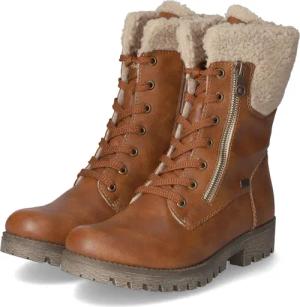 Rieker Schnürstiefeletten für Damen - Gr. 37 - braun - Synthetik