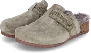 Think Hausschuhe JULIA für Damen im SALE - Gr. 42 - grün - Rauleder