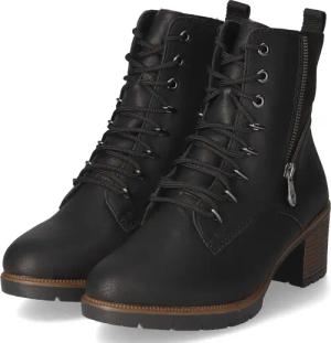 Rieker Schnürstiefeletten für Damen - Gr. 39 - schwarz - Synthetik