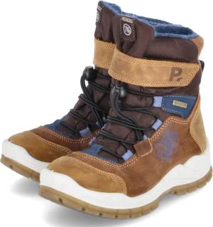 Primigi Winterboots für Jungen im SALE - Gr. 34 - braun - Leder & Textil