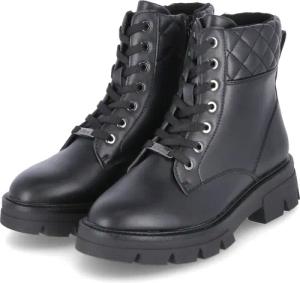 S. Oliver Schnürboots für Damen im SALE - Gr. 36 - schwarz - Kunstleder