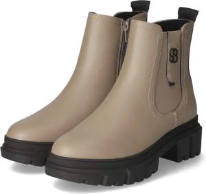 S. Oliver Chelsea Boots für Damen im SALE - Gr. 39 - taupe - Kunstleder