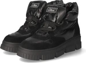 S. Oliver Winterstiefeletten für Damen im SALE - Gr. 36 - schwarz - Leder & Textil
