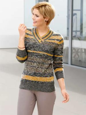 V-Ausschnitt-Pullover