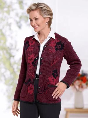Jacquardstrickjacke