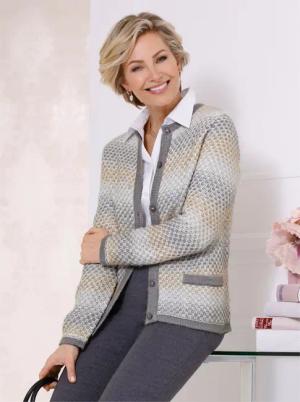 Jacquardstrickjacke