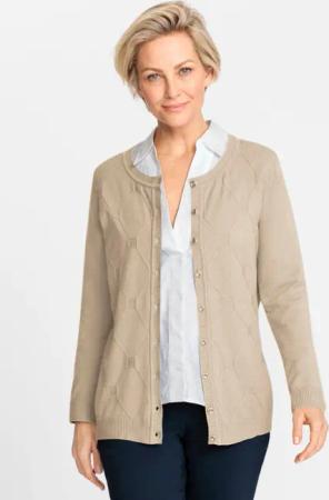 Rhombenstrickjacke