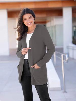 Longstrickjacke