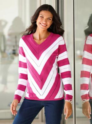 V-Ausschnitt-Pullover