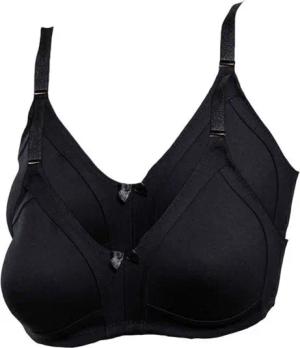 Toker Collection® Bügelloser BH Damen BH ohne Bügel aus weicher Baumwollmischung mit Modal (Sparset, 2er-Pack) ohne Bügel