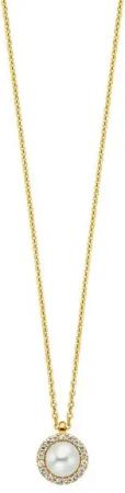 Julie Julsen Collierkettchen 925/- Sterling Silber vergoldet Zirkonia/SWZP