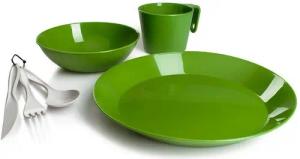 GSI Geschirr-Set Cascadian Geschirr Set Camping, Polypropylen, Essgeschirr Besteck Reise Picknick Outdoor