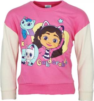 EplusM Rundhalspullover Gabbys Dollhouse Kinder Mädchen Sweater Pulli Gr. 104 bis 134, 100% Baumwolle