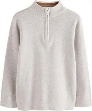 Next Troyer Pullover mit Reißverschlusskragen 100 % Baumwolle (1-tlg)