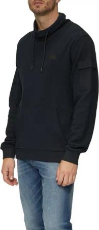 s.Oliver Sweater mit Kängurutasche und hohem Stehkragen