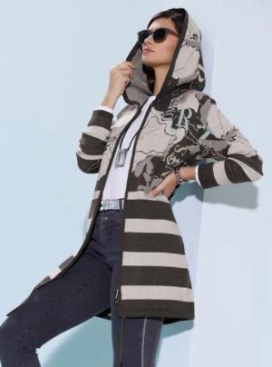 Jacquardstrickjacke