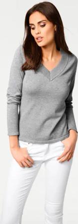 V-Ausschnitt-Pullover