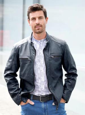Leder-Jacke