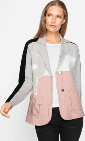 Jacquardstrickjacke