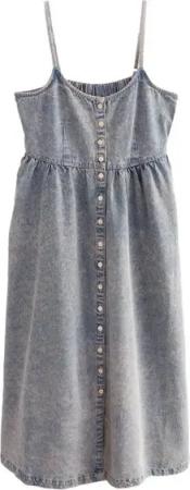 Next Sommerkleid Geknöpftes Sommerkleid in Midi-Länge (1-tlg)