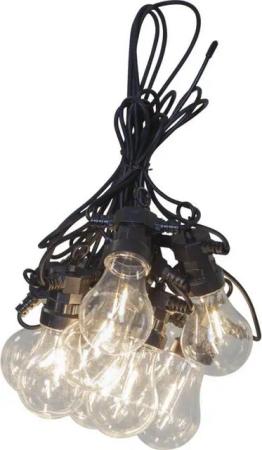 STAR TRADING LED-Lichterkette Circus 10 klare Filament LED Glühbirnen Garten Partylichterkette 4,05m, 10-flammig