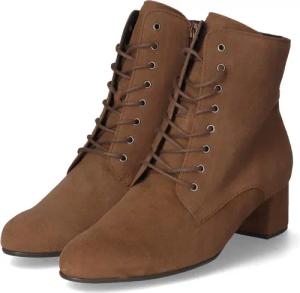 Gabor Schnürstiefeletten für Damen - Gr. 38,5 - braun - Rauleder