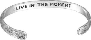 Haze & Glory Armbänder - Armband Armreif - Live in the moment 925 Silber - Gr. 18 CM - in Silber - für Damen