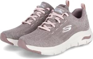Skechers Low Sneaker COMFY WAVE für Damen im SALE - Gr. 38 1/2 - taupe - Textil