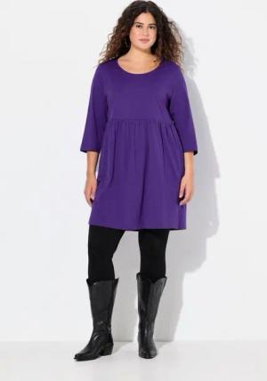 Ulla Popken Longshirt Longshirt A-Linie Lieblingsfarbe 3/4-Ärmel