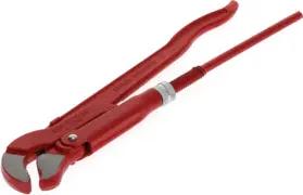 Gedore red 45° abgewinkelte Eck-Rohrzange, Spannweite 40 mm/1 Zoll, S-Maul, massiv, Zahnung versetzt, R27140010
