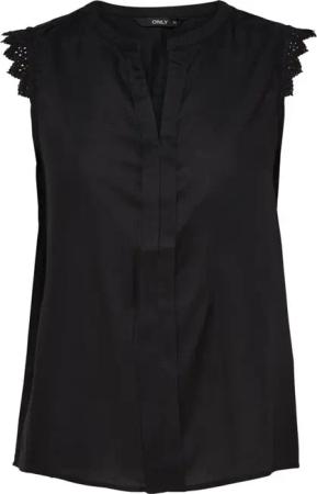 Only Bluse - Onlkimmi S/L Top WVN NOOS - 34 bis 38 - für Damen - Größe 34 - schwarz