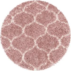 Stilvoll Günstig Hochflor-Teppich für Wohnzimmer und Schlafzimmer Skandinavisches Design, Rund, Höhe: 30 mm