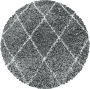 Stilvoll Günstig Hochflor-Teppich für Wohnzimmer und Schlafzimmer Geometrisches Design, Rund, Höhe: 30 mm