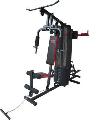 MOTIVE FITNESS by U.N.O. Kraftstation Multi-Gym Challenge, 10 Gewichtsblöcke (Butterflystange, Latzug, Ruderfunktion und mehr), multifunktionale Fitnessstation, max. Trainingsgewicht 100 kg